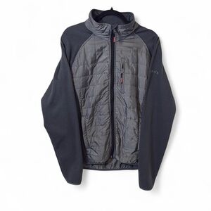 Orvis Lightweight Black and Gray Shirt Jacket with Stand-Up Collar Size Medium